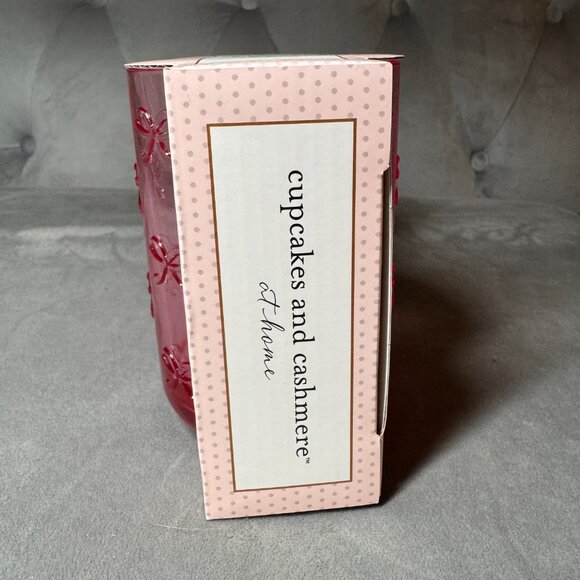 Cupcakes and Cashmere Valentine’s Day Pink Bow 16 Oz Acrylic‎ Tumblers Set 2 NWT - Picture 4 of 4